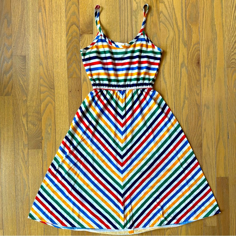 Vintage Multicolor Striped Sundress